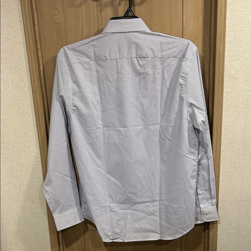 George White and Blue Checkered Dress Shirt - Picture 3 of 3